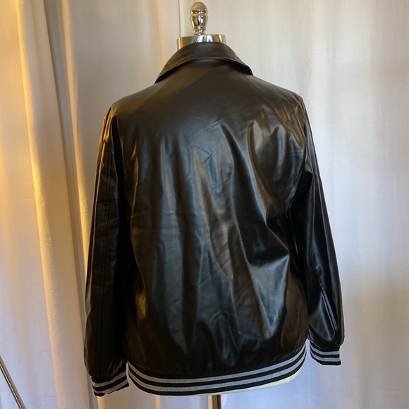 SHEIN Vegan leather, collared bomber jacket with Zipper - Picture 4 of 6